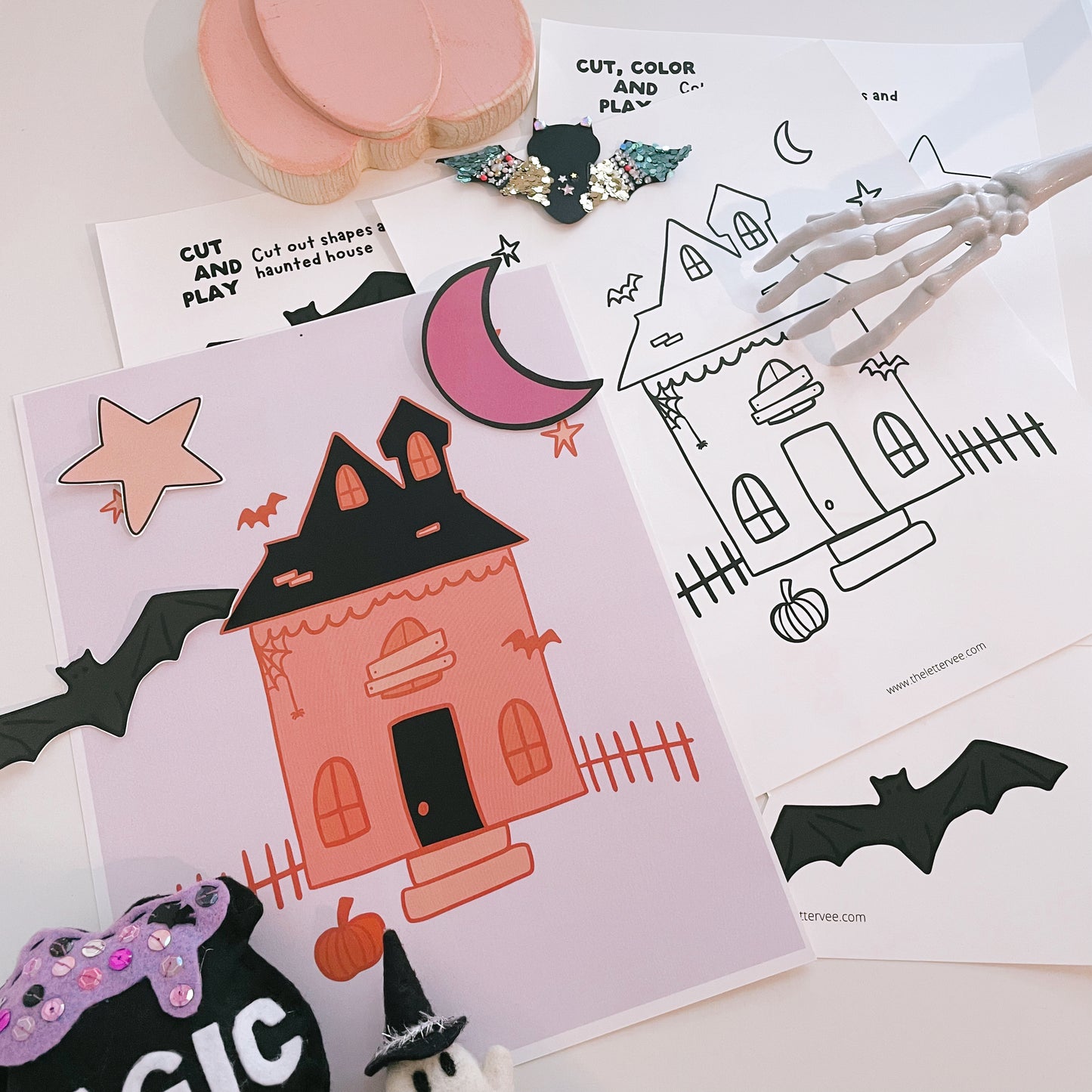 Haunted House Craft and Coloring | Printable play