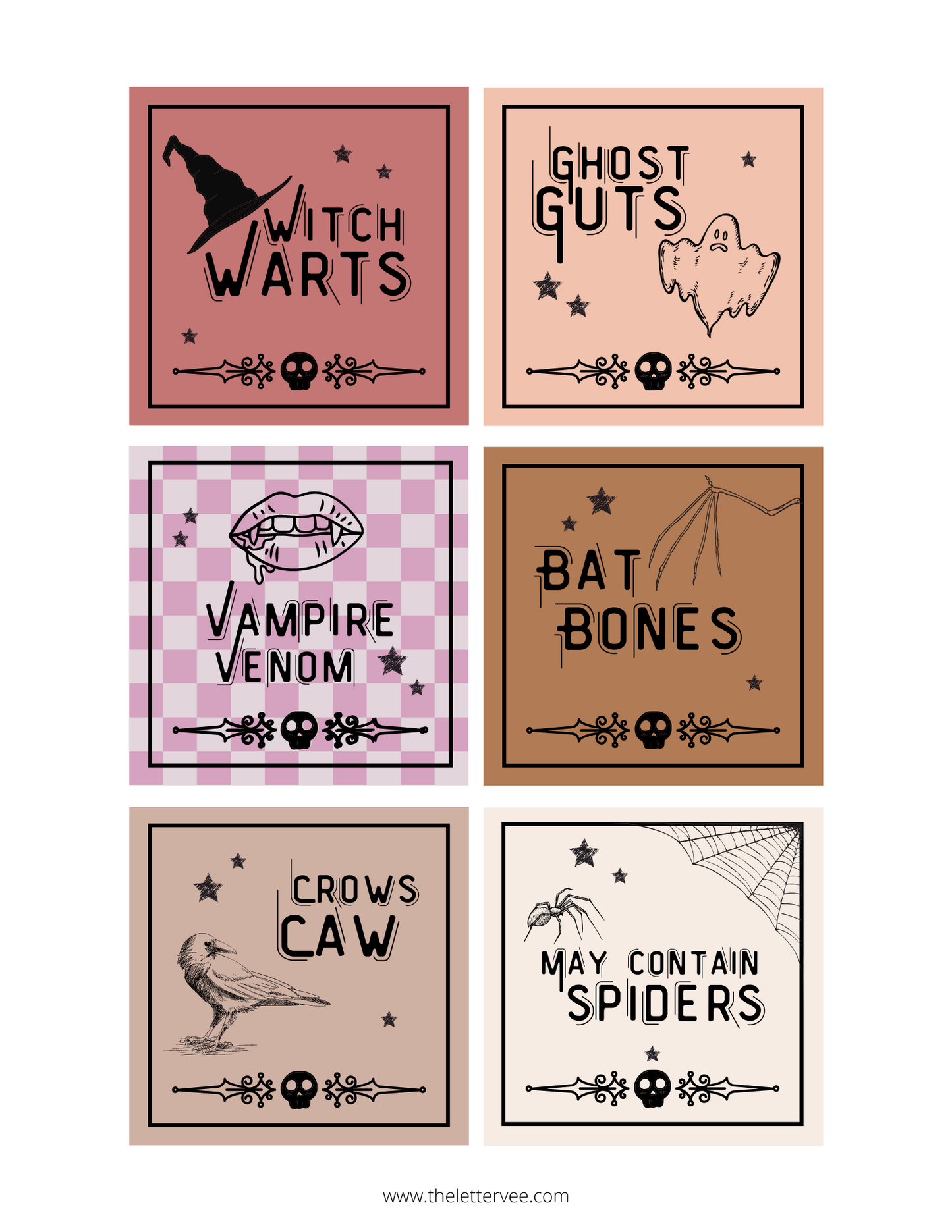 Halloween Food Labels | Printable tags