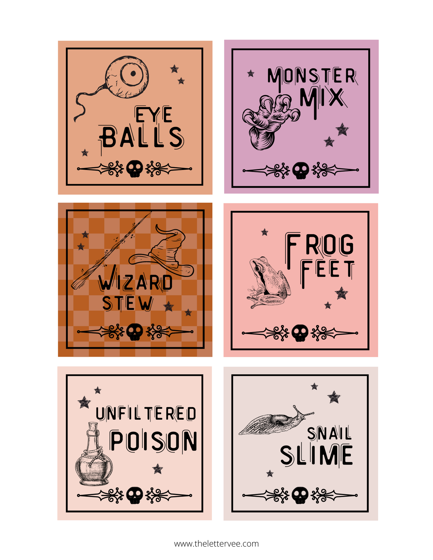 Halloween Food Labels | Printable tags