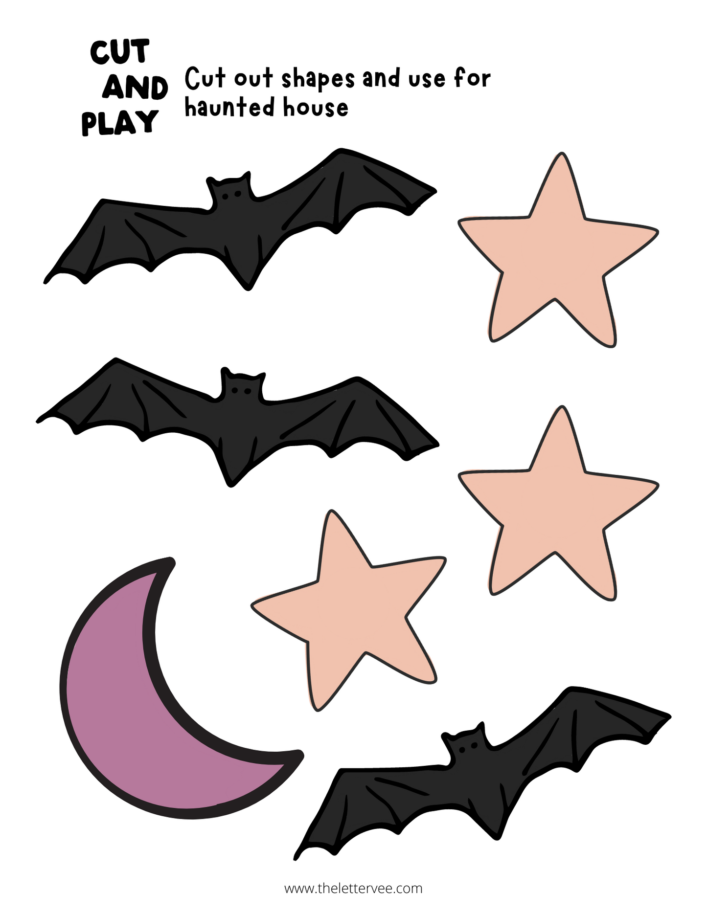 Haunted House Craft and Coloring | Printable play