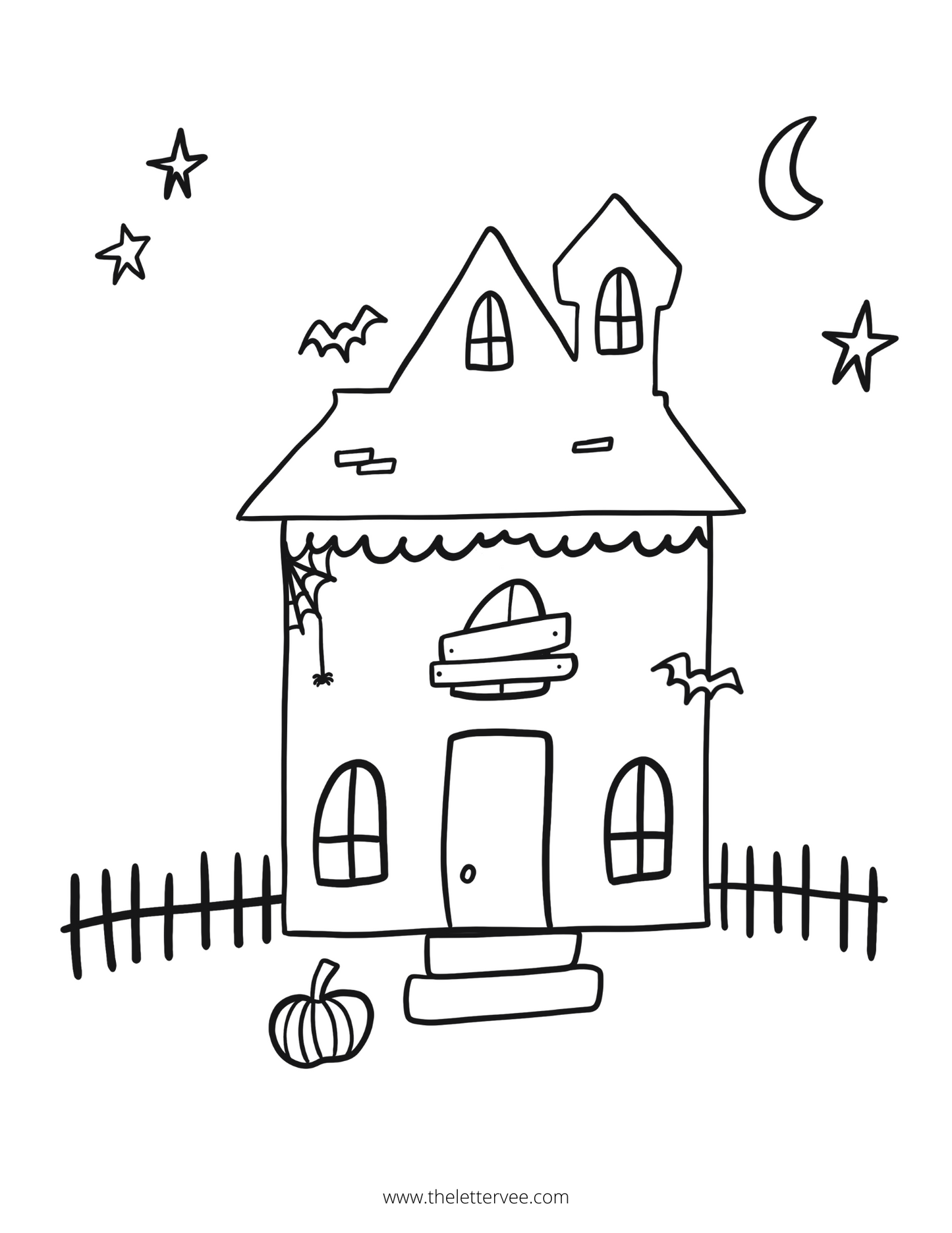 Haunted House Craft and Coloring | Printable play