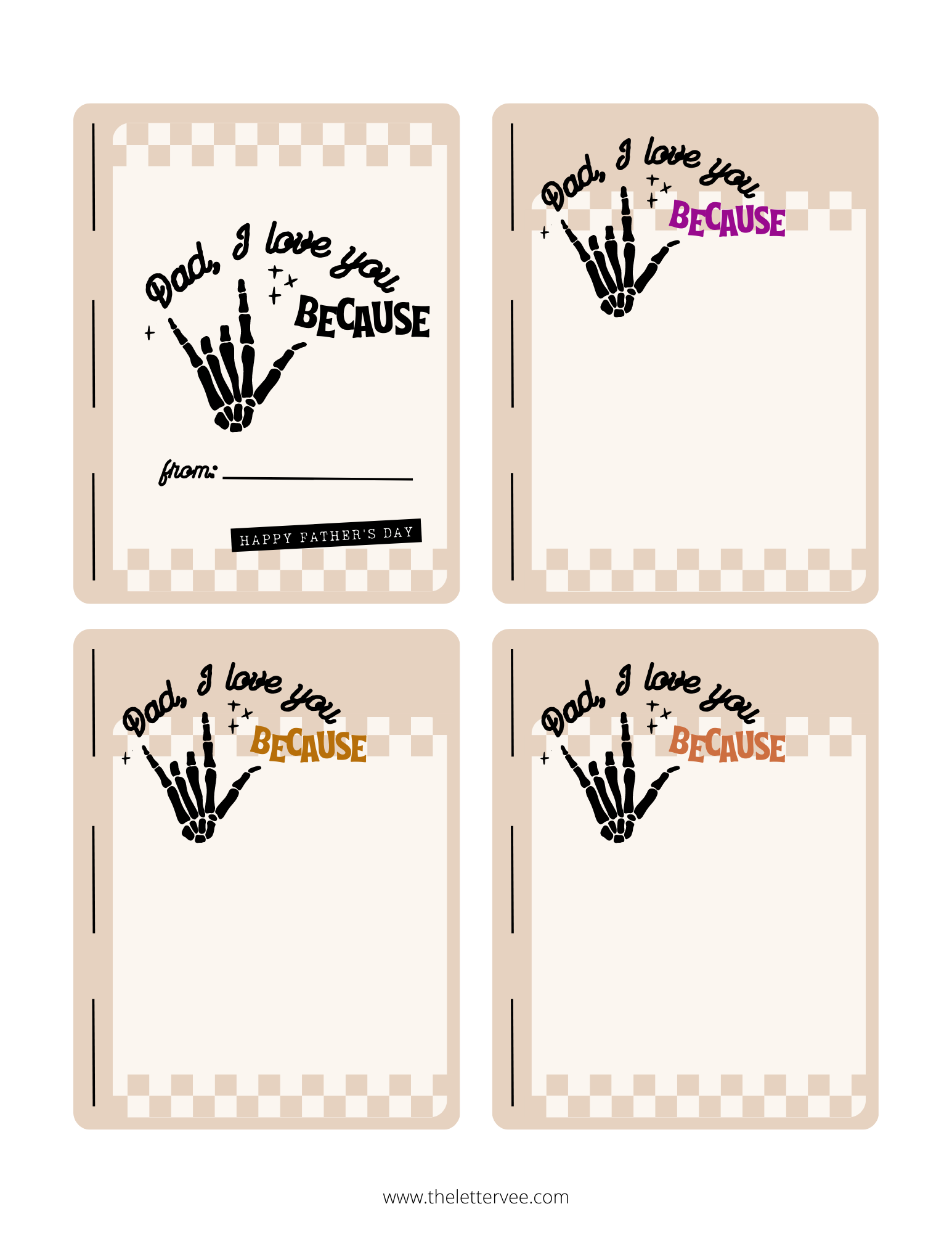 Book for Dad | Printable gift – The Letter Vee