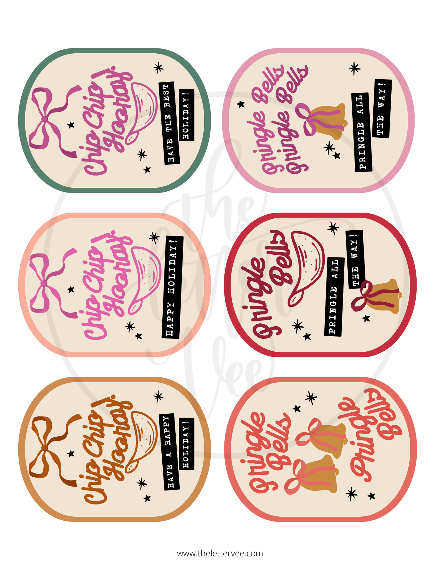 Pringle Bells, Pringle Bells | Printable tags