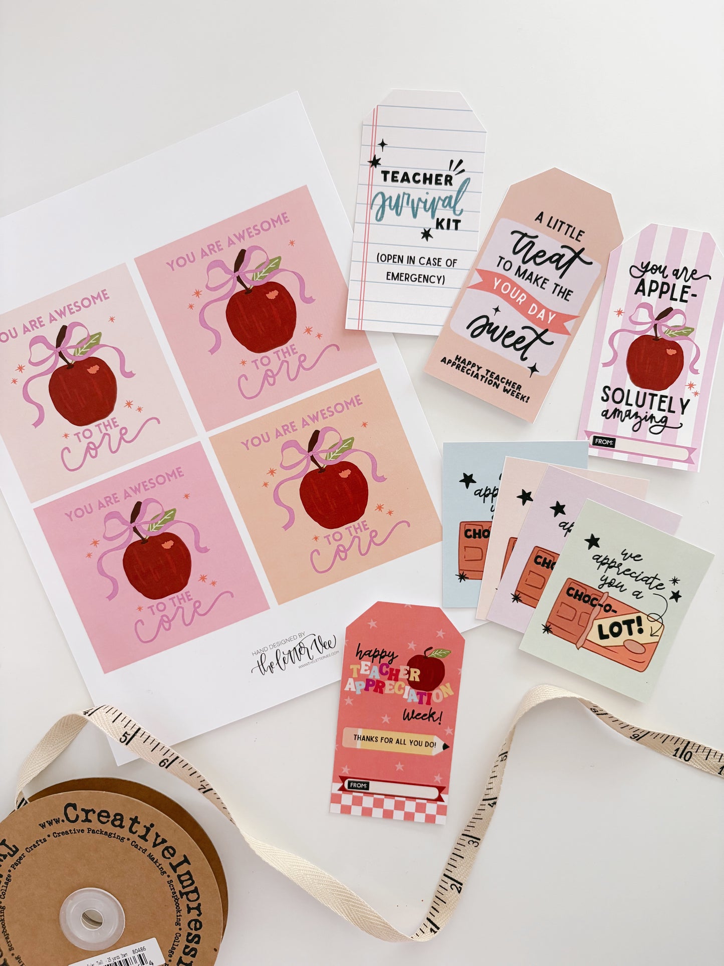 Teacher Appreciation tags + flags