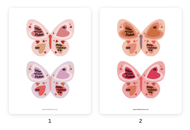 Butterfly Valentines | Printable Valentines