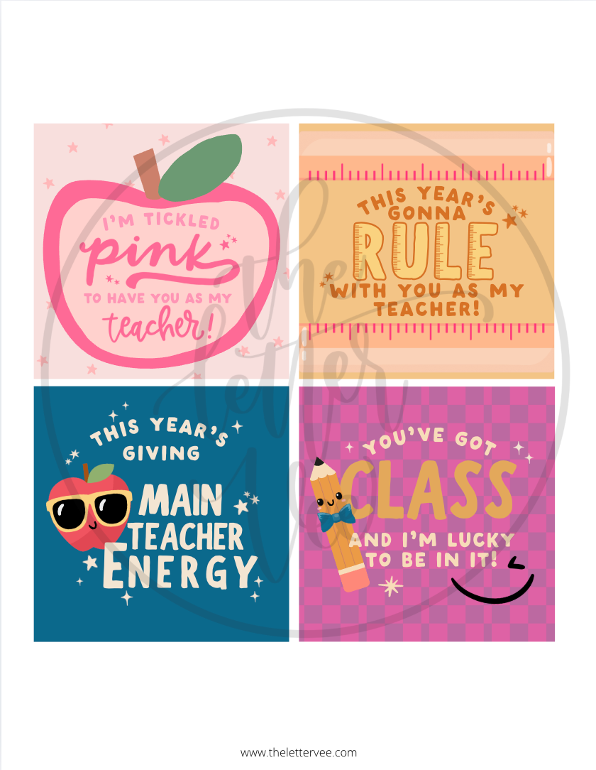 Teacher Gift Tags | Back-to-School Printable Tags