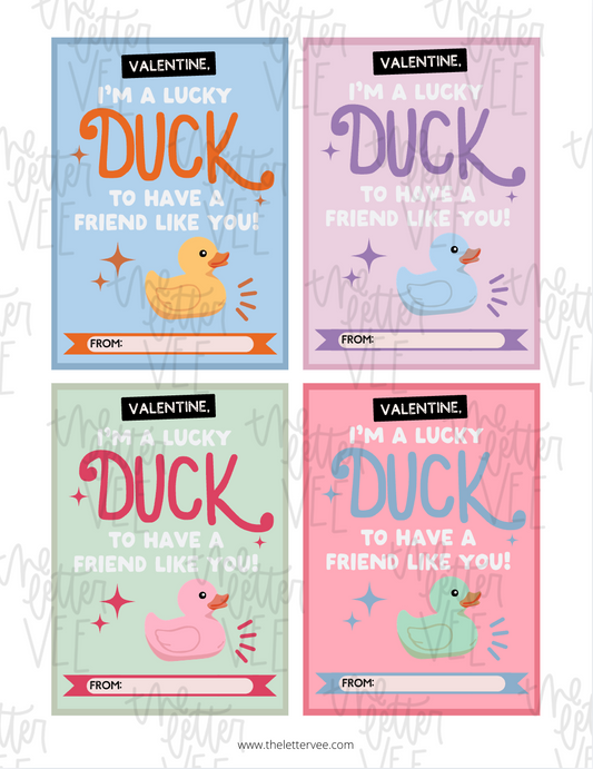 Lucky Duck Valentines | Printable Valentines