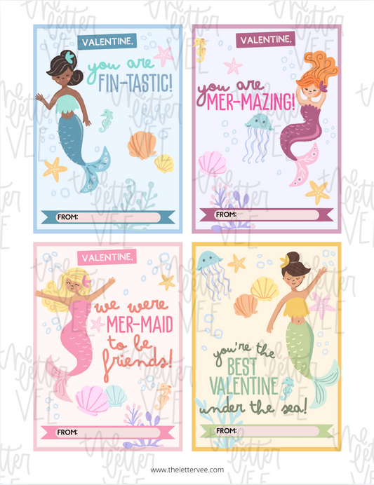 Mermaid Valentines | Printable Valentines