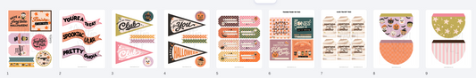 Halloween Vol. 6 Flags + Tags | Printable pennants and tags
