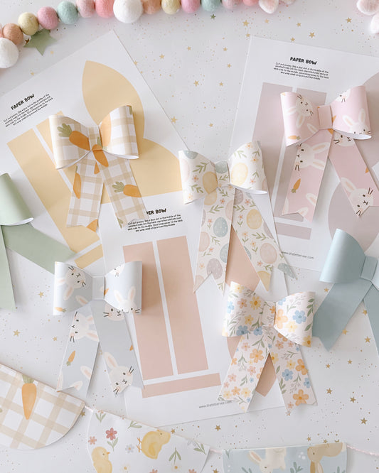 Easter/Spring Paper Bows | Printable Bows