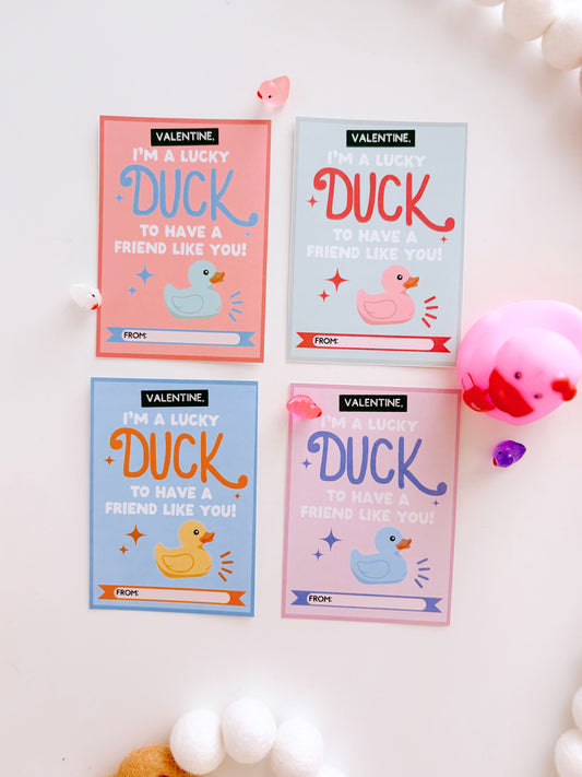 Lucky Duck Valentines | Printable Valentines