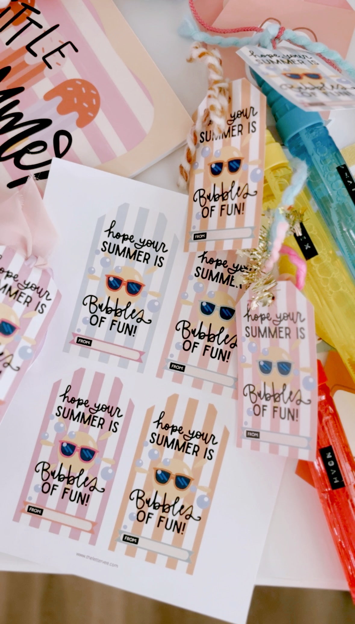 Hope your Summer is BUBBLES of fun | End of School/Summer Tags