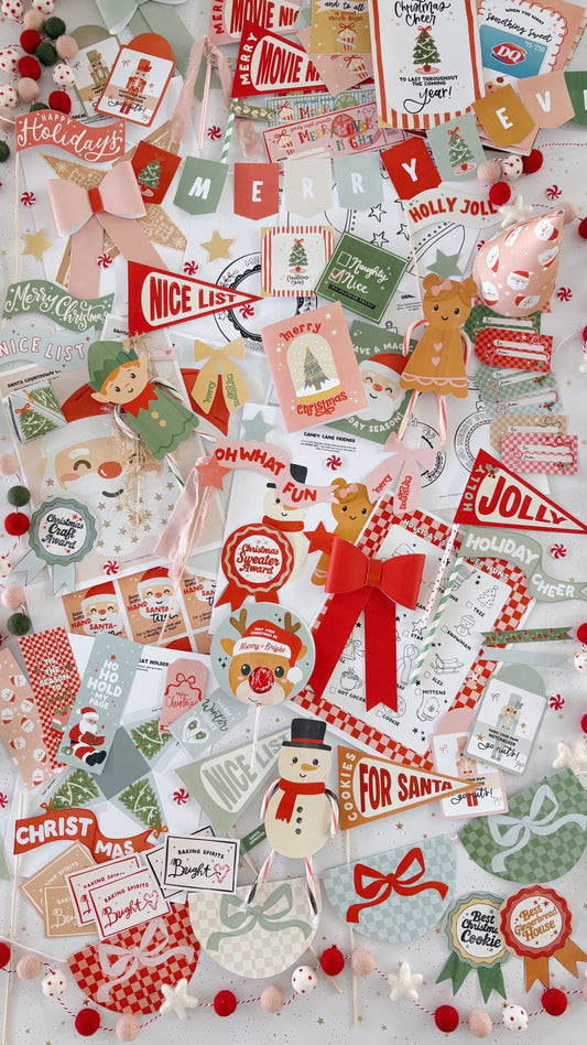 Christmas Vol. 5 Tags + Flags | Printable Flags and Tags