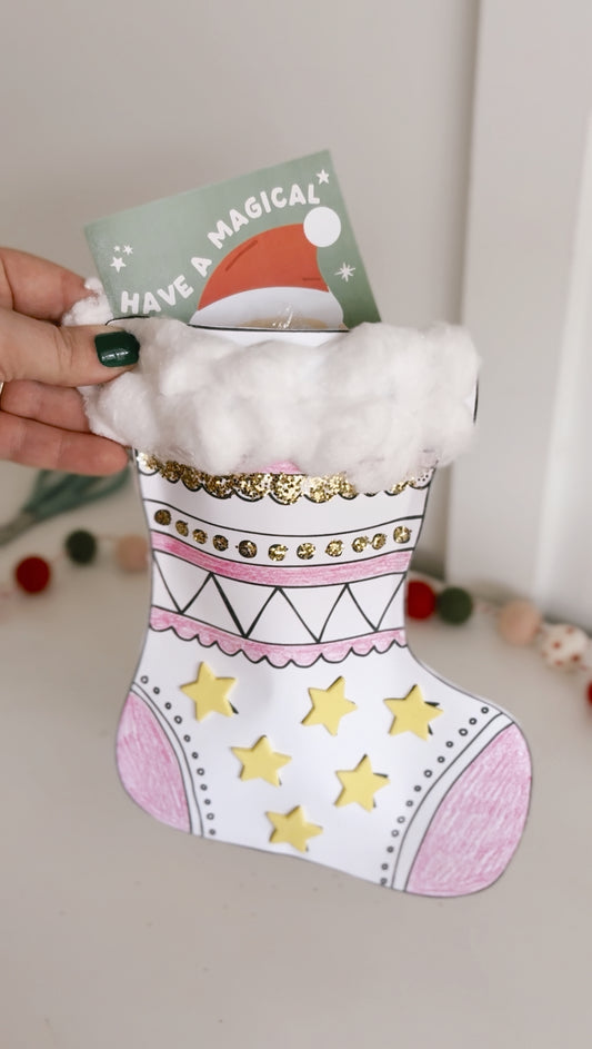 Stocking Coloring Craft | Printable Craft Activity