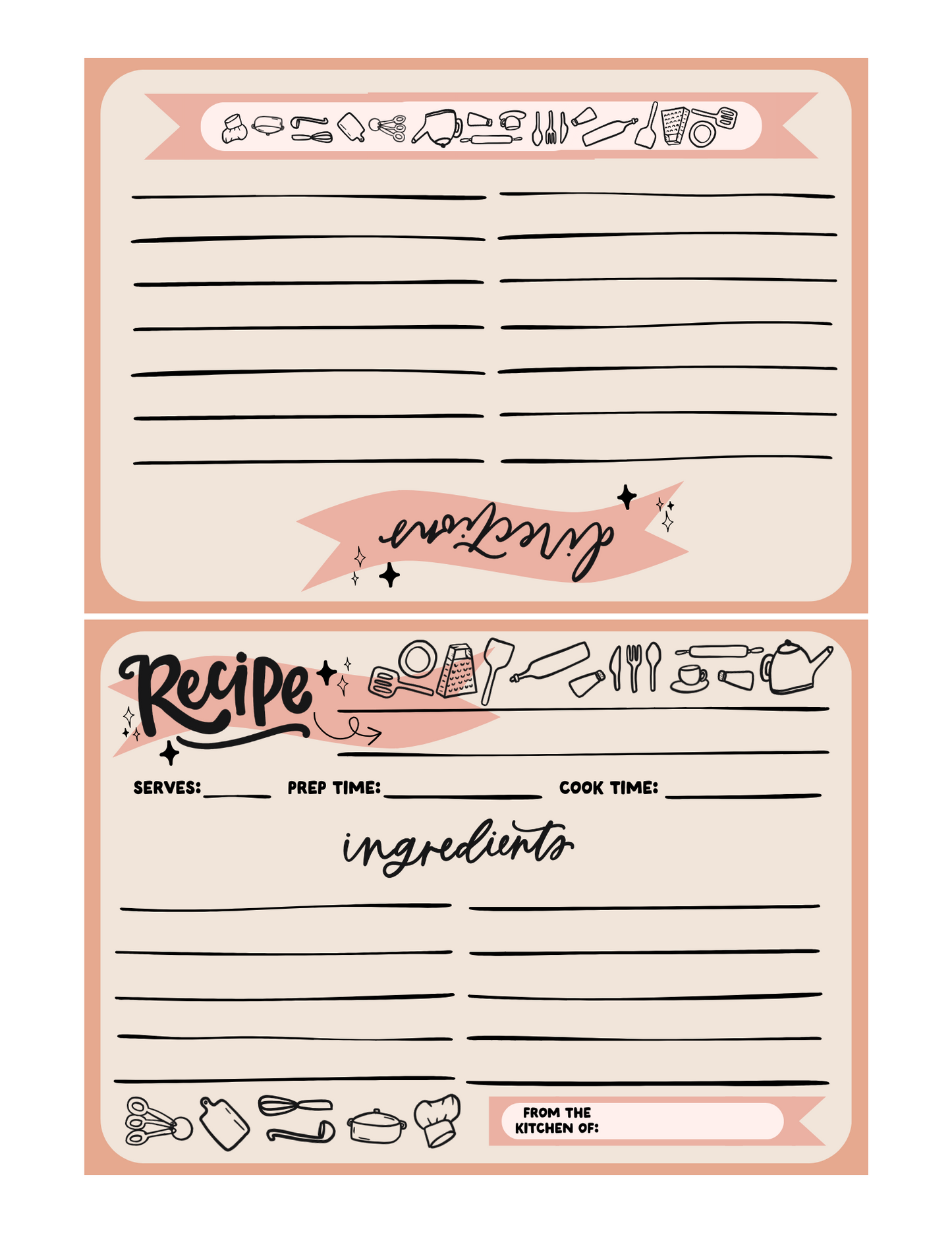 Recipe Card | Printable keepsake