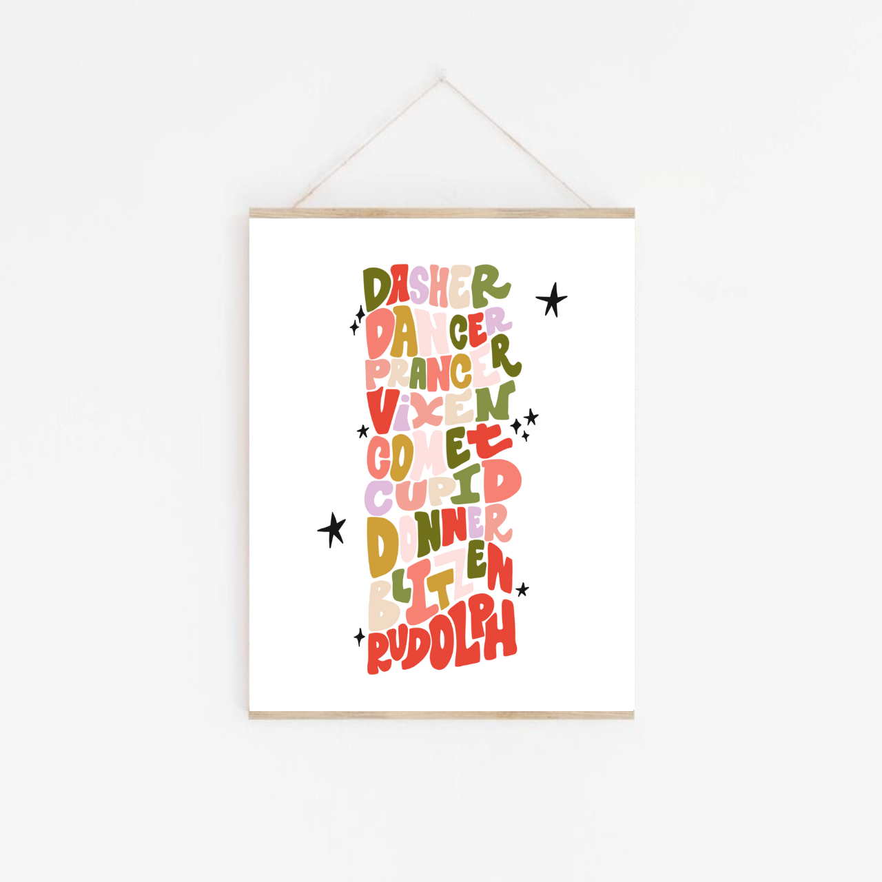 Reindeer Names | Framable Art Prints