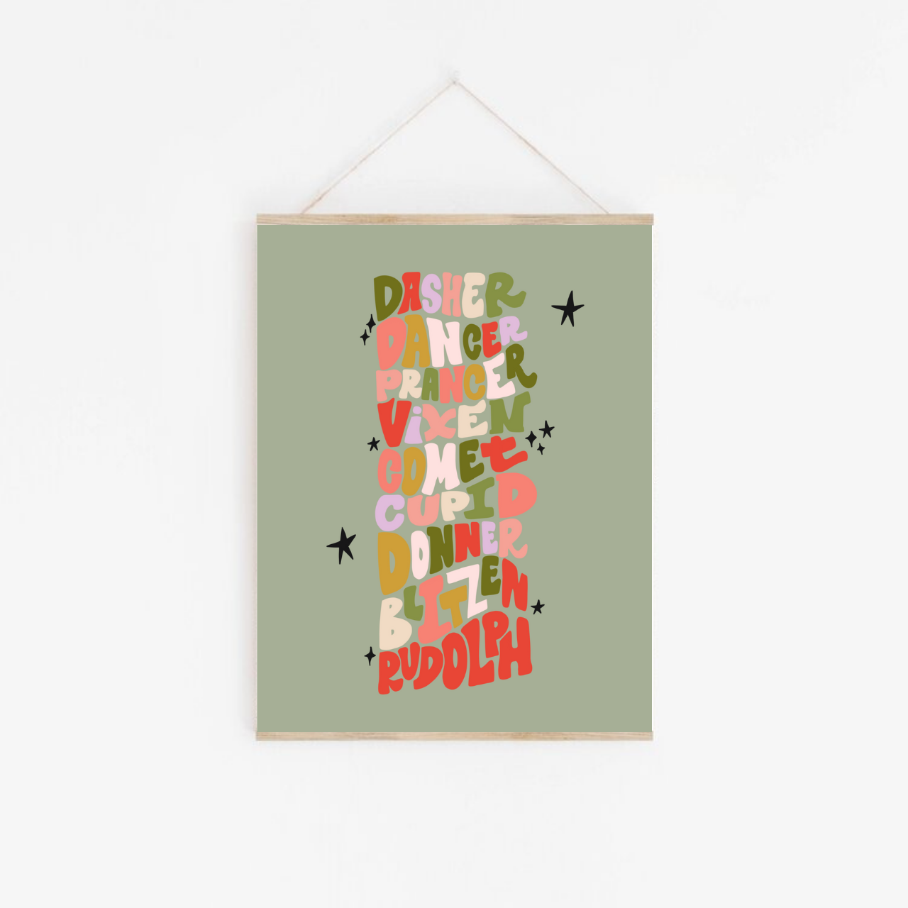 Reindeer Names | Framable Art Prints