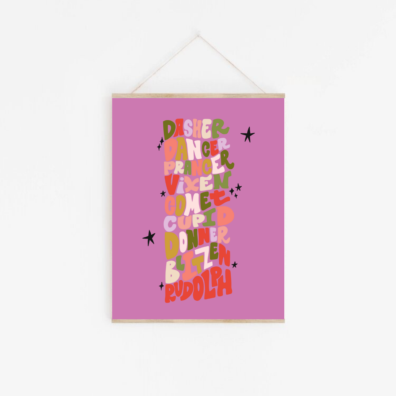 Reindeer Names | Framable Art Prints