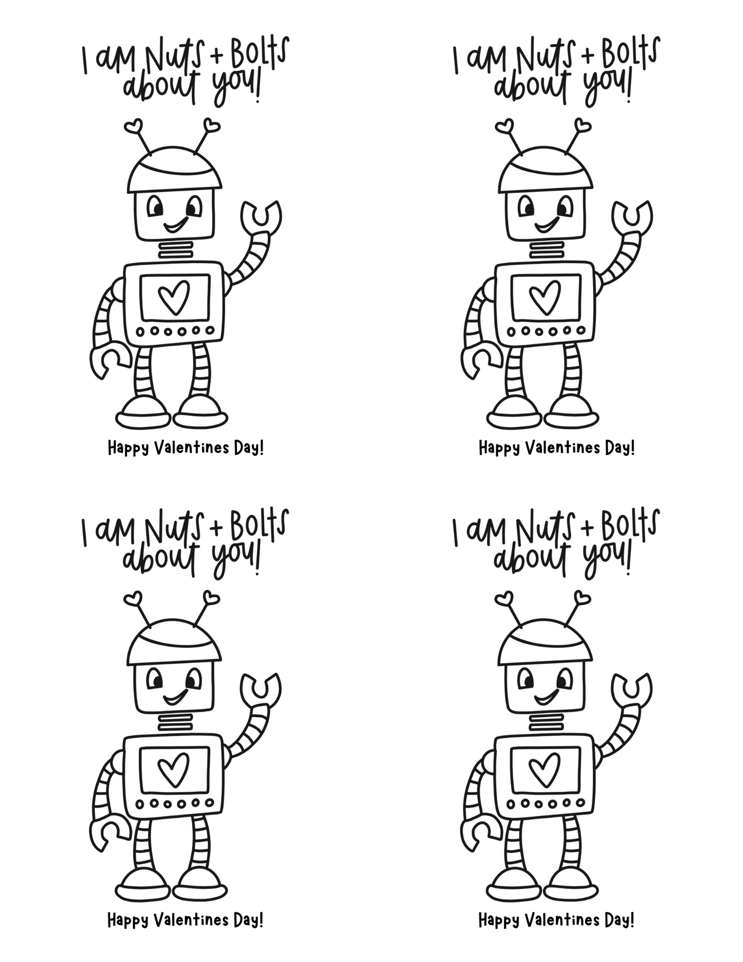 Coloring Valentines | Printable Valentines
