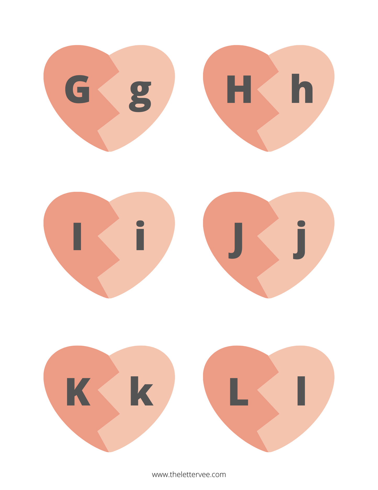 Valentine Alphabet Match | printable activity
