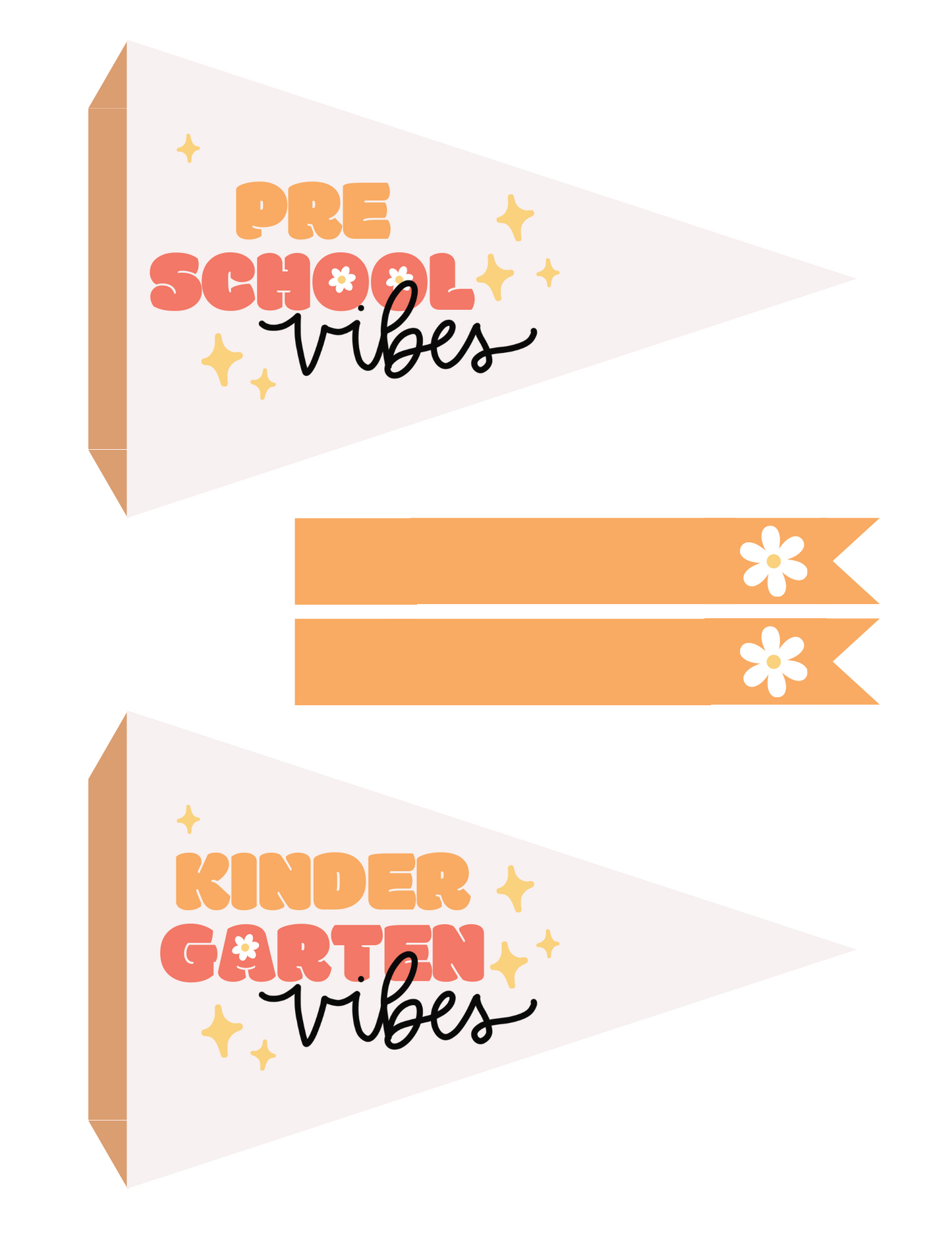 School vibes pennants | Printable Bundle
