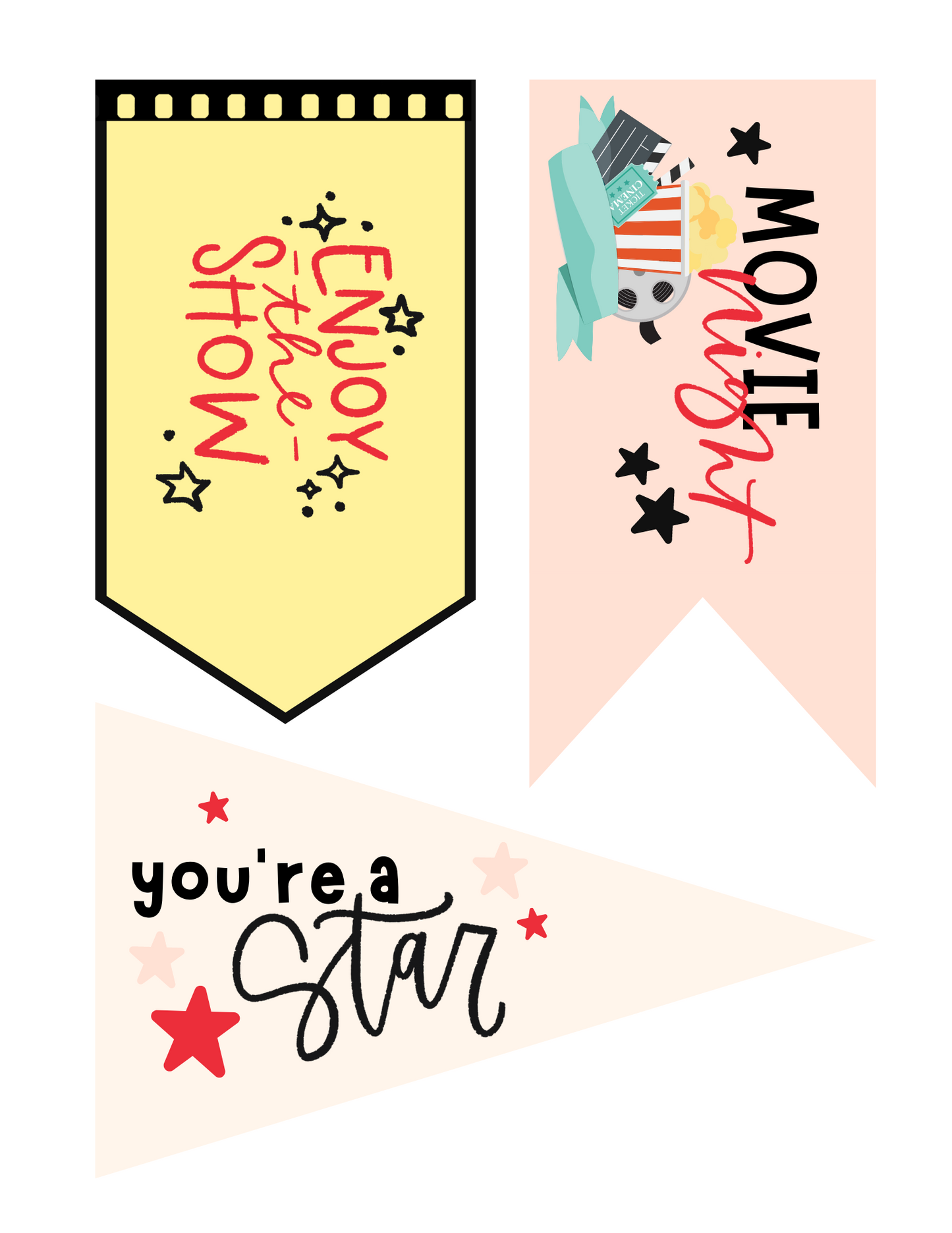 Movie Night Printables | Printable bundle