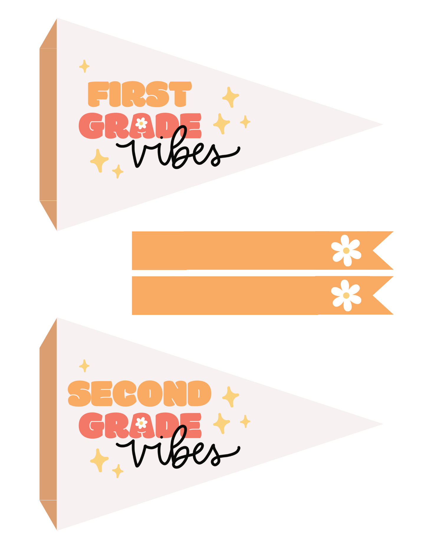 School vibes pennants | Printable Bundle