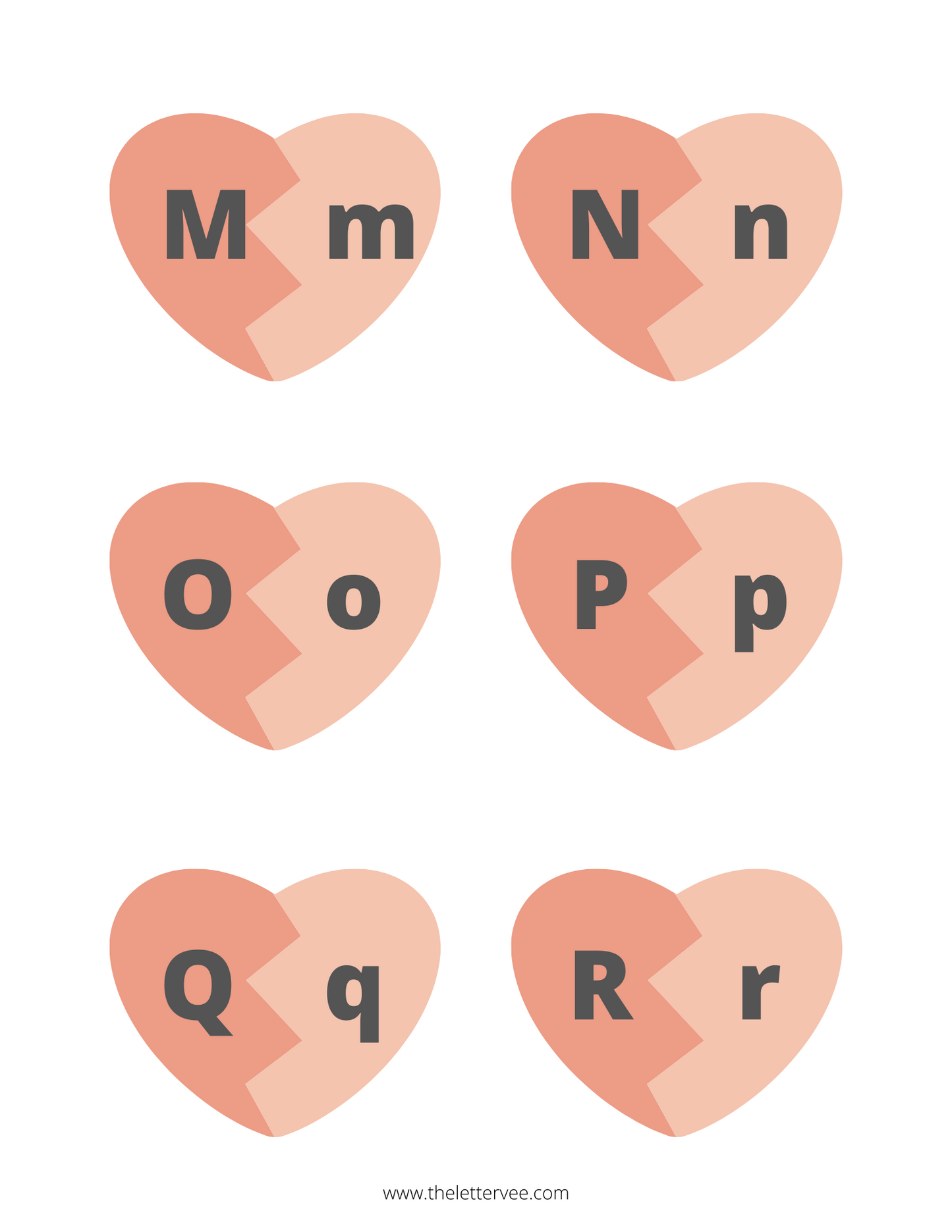 Valentine Alphabet Match | printable activity