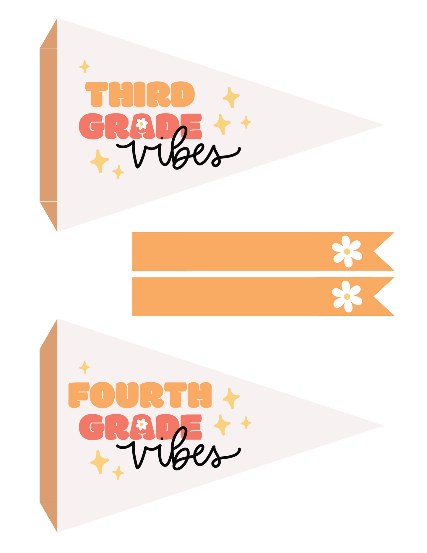 School vibes pennants | Printable Bundle