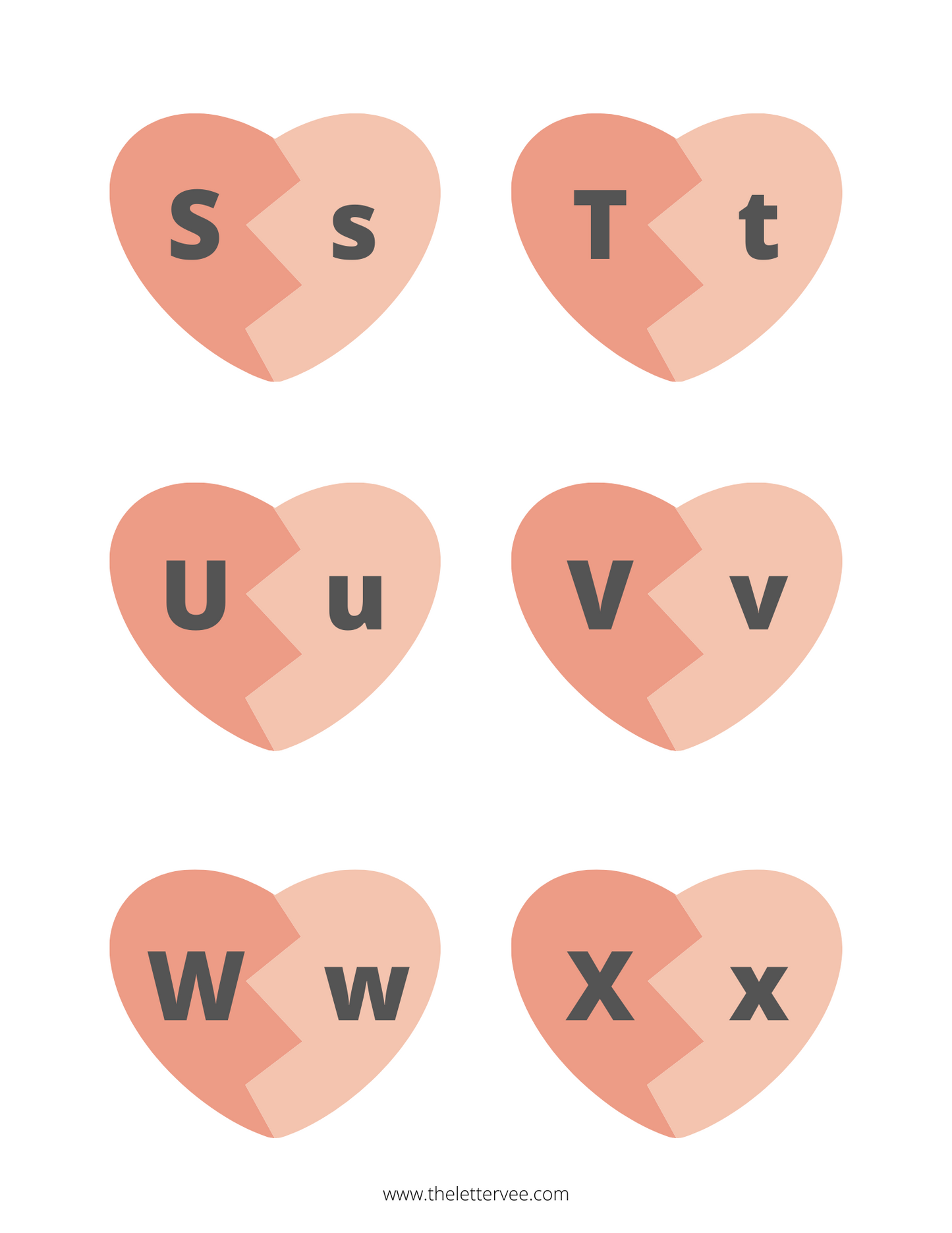 Valentine Alphabet Match | printable activity
