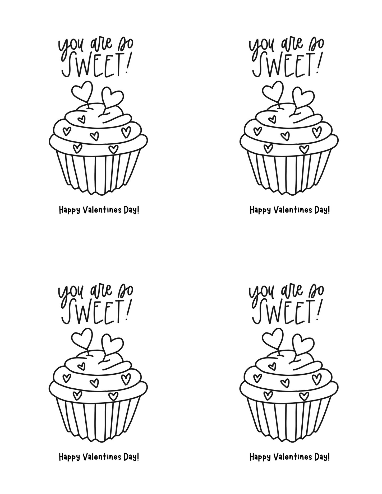Coloring Valentines | Printable Valentines