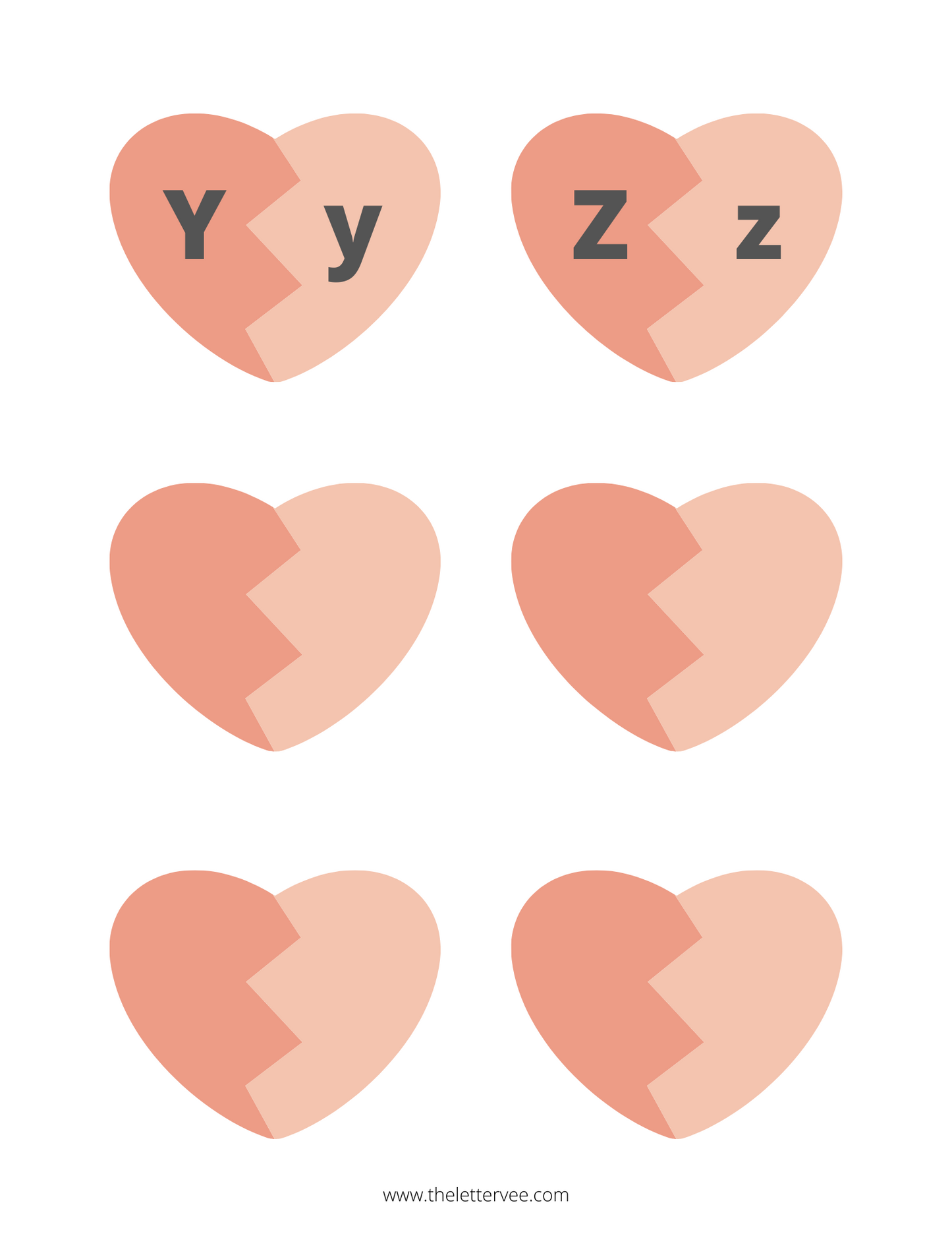 Valentine Alphabet Match | printable activity
