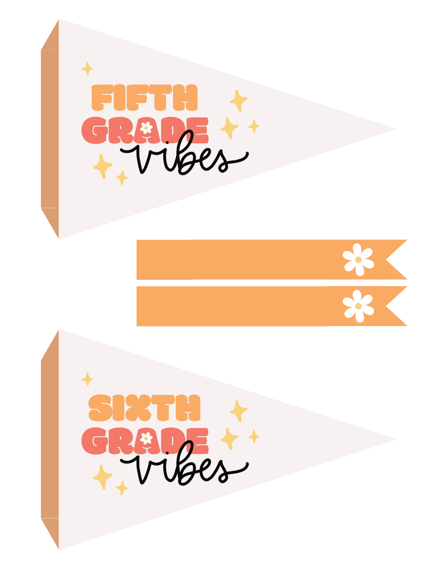 School vibes pennants | Printable Bundle