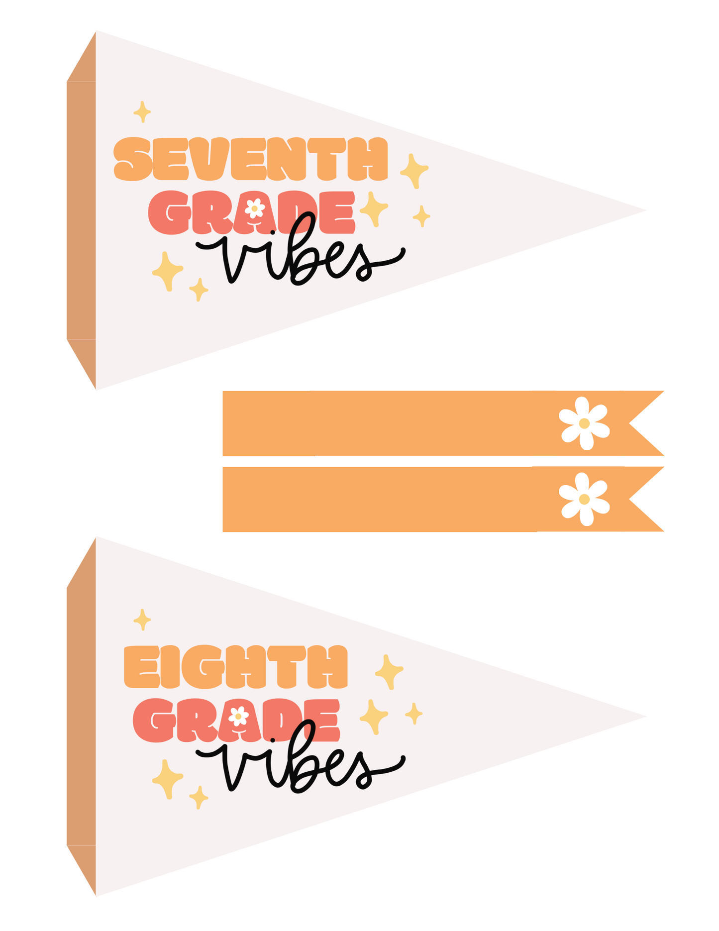 School vibes pennants | Printable Bundle