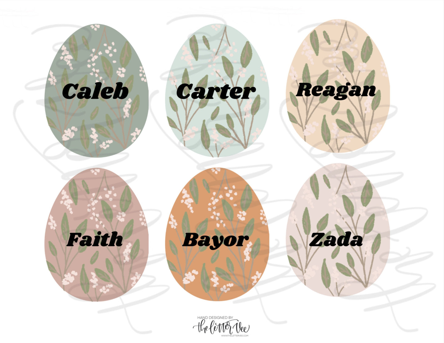 Customizable Easter Tags