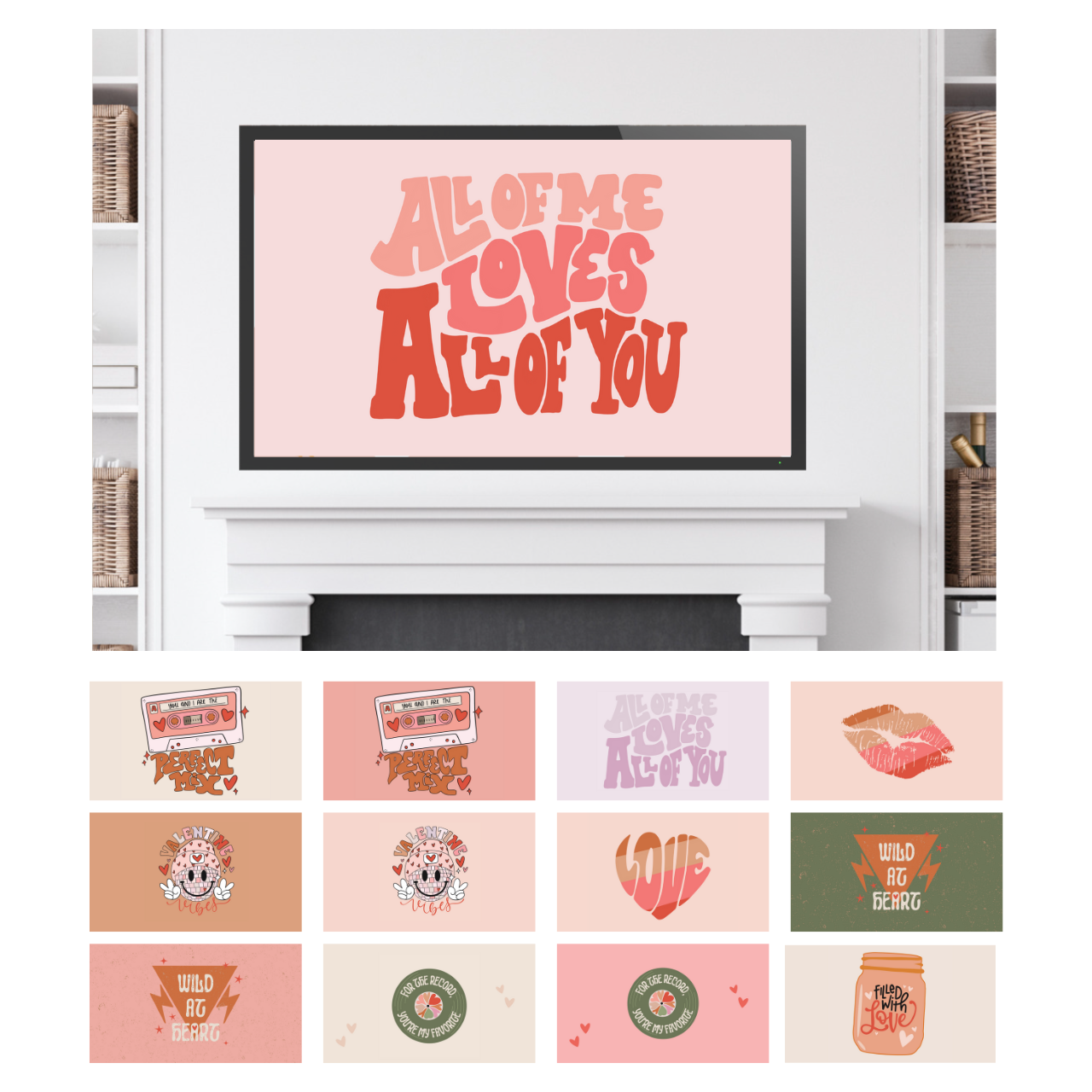 Frame Art Valentine Vol 3 | Frame TV Set – The Letter Vee