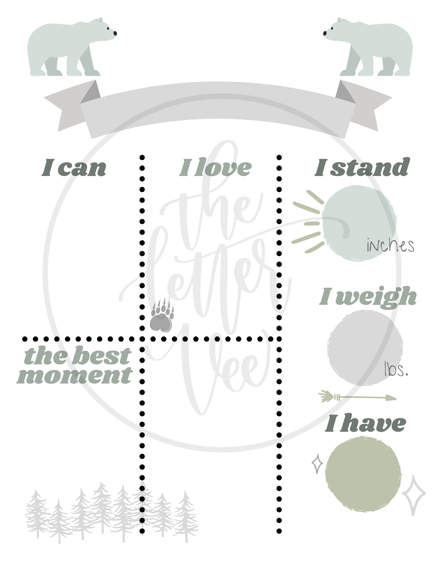 Boy Milestone Print | Art Print