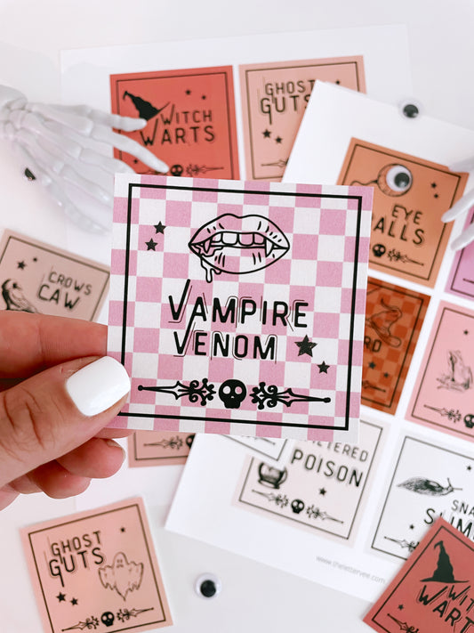 Halloween Food Labels | Printable tags