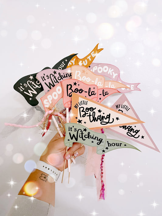 Boo-la-la Halloween | Flags + Tags