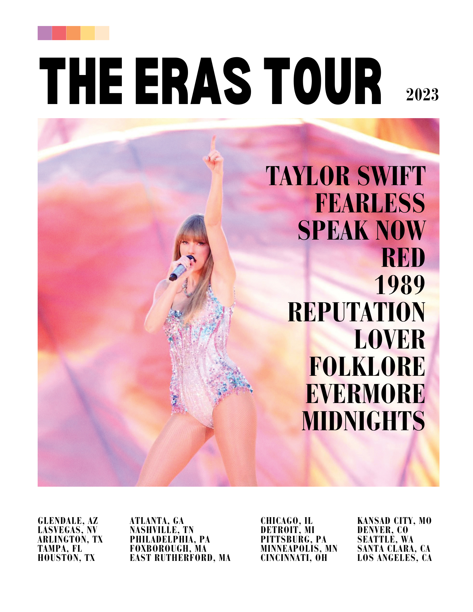 Taylor Swift- ERAS Tour Poster – Poster Shoppe