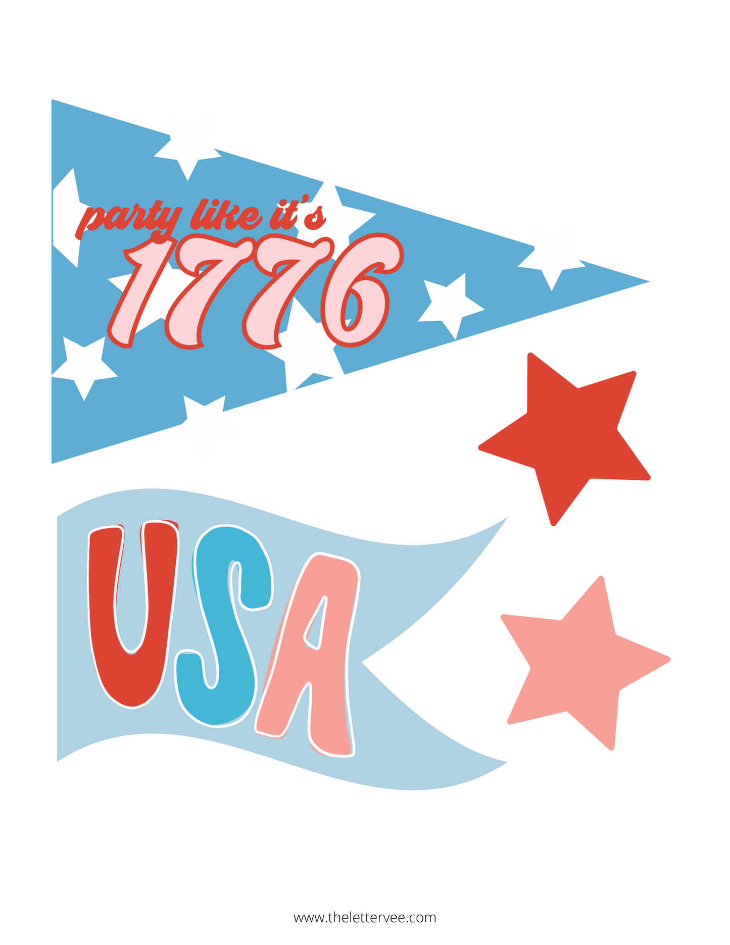 Party like it's 1776 | Printable tags