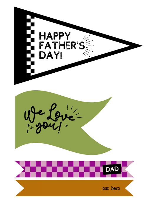 Father's Day Tags and Flags | Printable tags