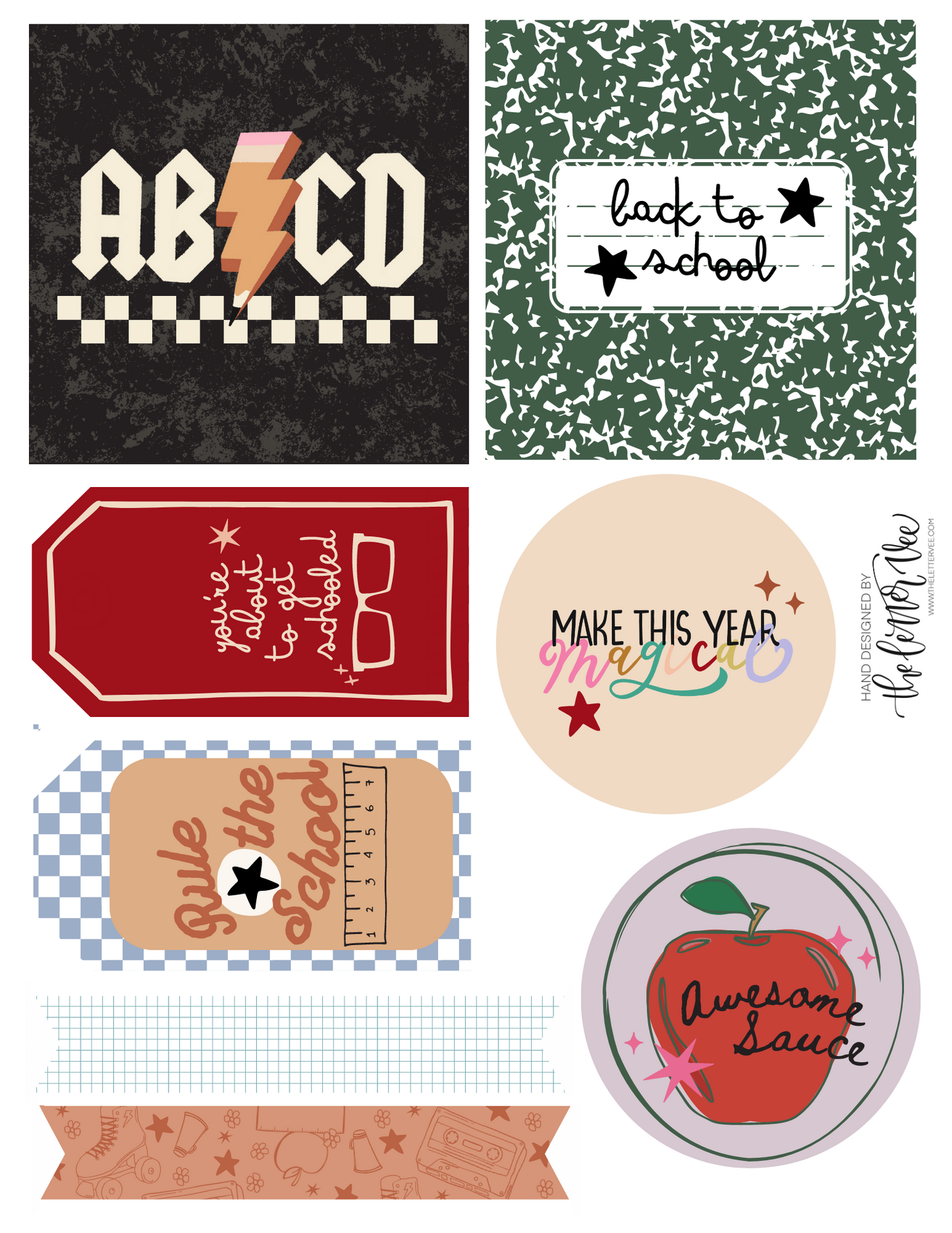 Back to School Tags and Flags 2023 | Printable tags