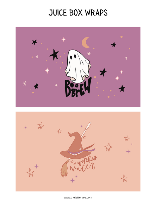 Halloween juice box wrappers | Printable party
