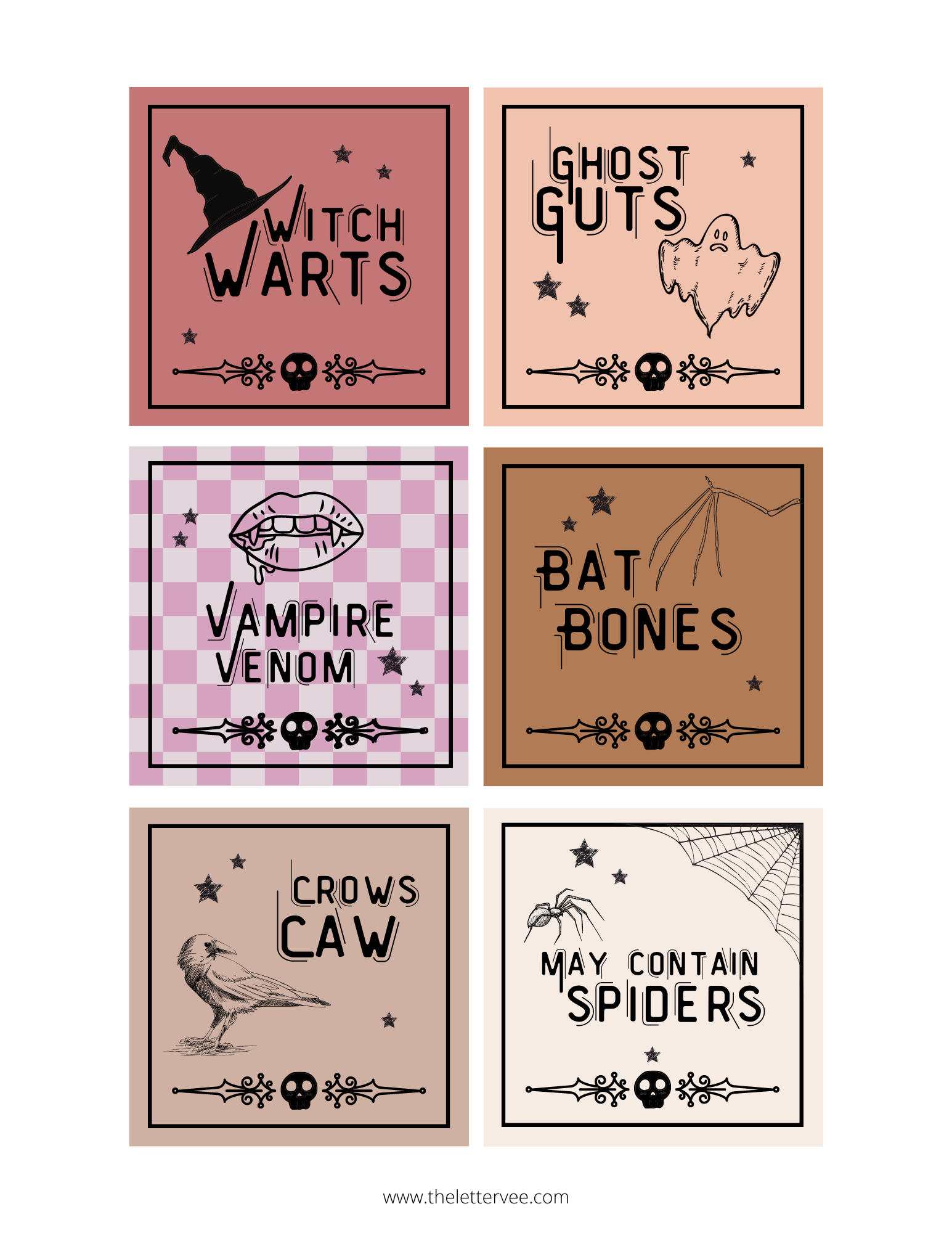 Halloween Food Labels | Printable tags – The Letter Vee Halloween Food Labels | Printable tags – The Letter Vee