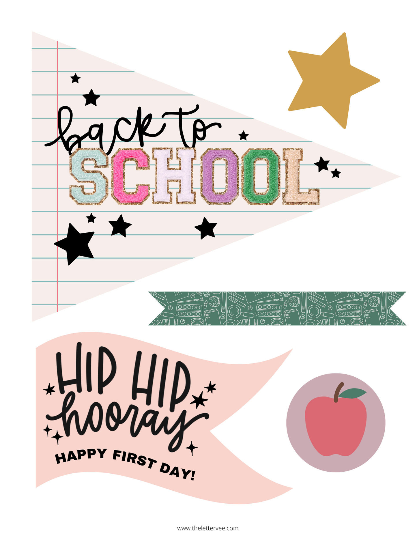 Back to School Tags and Flags '24 | Printable tags