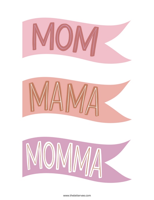 Mother's Day Tags and Flags | Printable tags