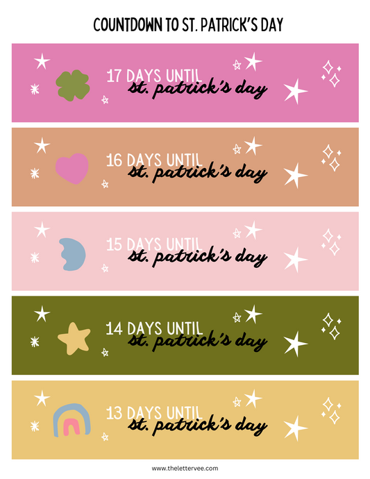St. Patrick's Day Countdown | Printable Activity