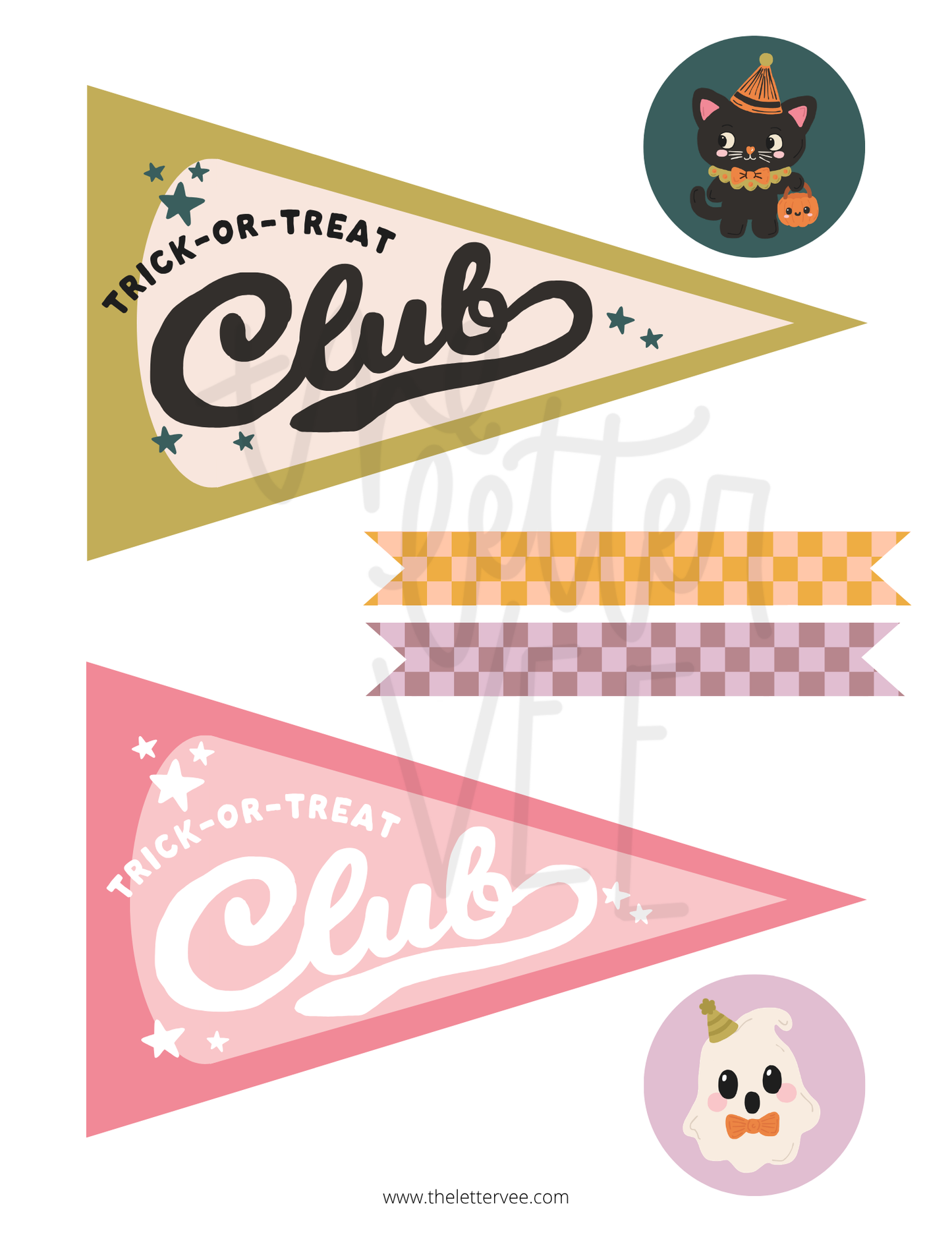 Halloween Vol. 6 Flags + Tags | Printable pennants and tags