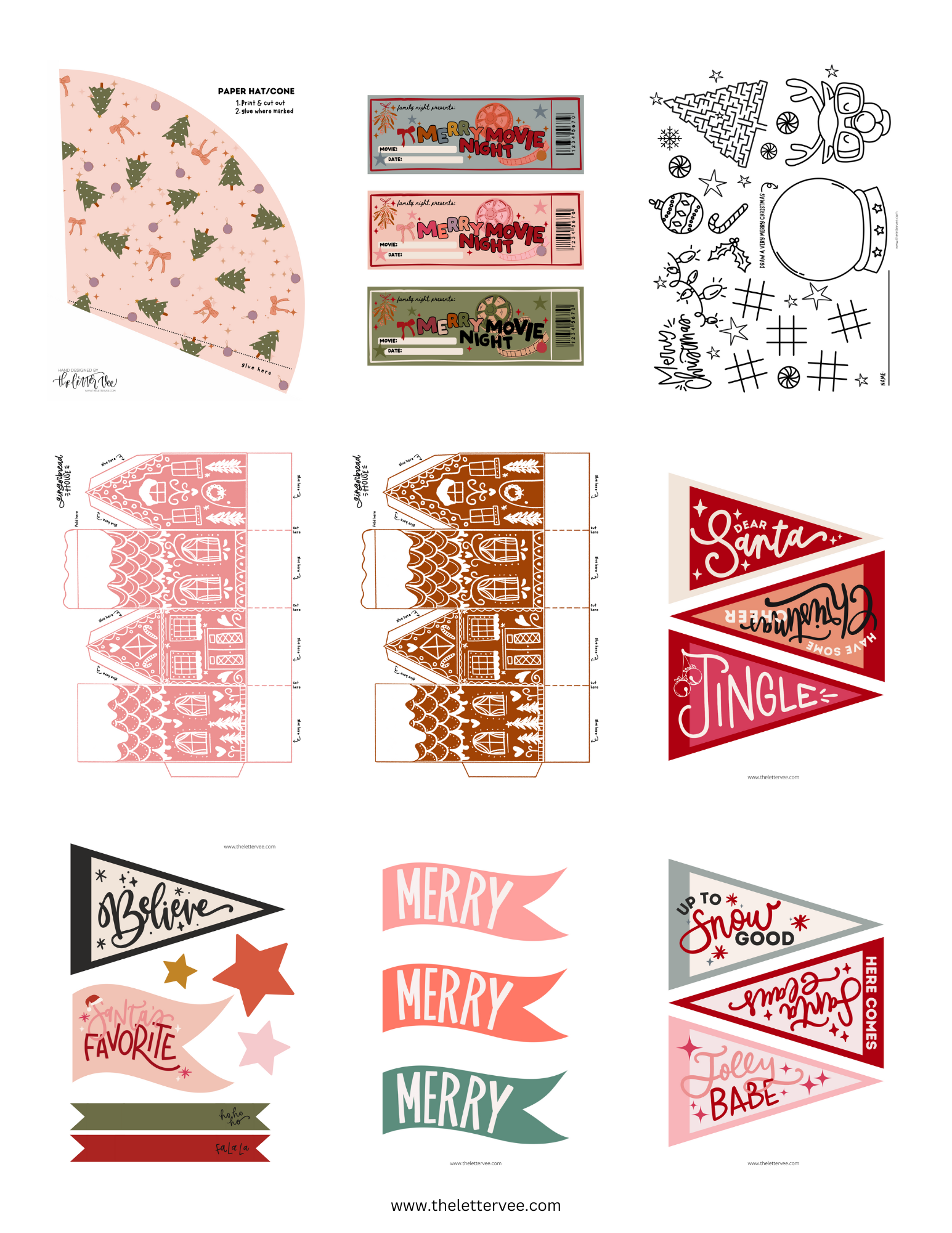 Doll House Christmas Collection | Printable Play – The Letter Vee doll-house-christmas-collection-printable-play-the-letter-vee